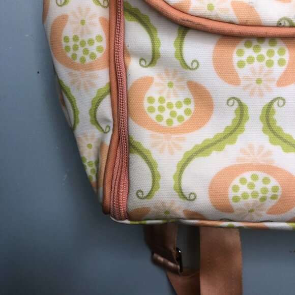 PETUNIA PICKLE BOTTOM Pink Peach Green Diaper Bag Backpack Changing Pad - Picture 7 of 14